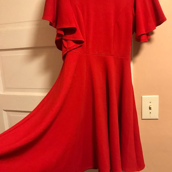 Stretchy ALine Flared Skater Cocktail Party Dress - Picture 6 of 8